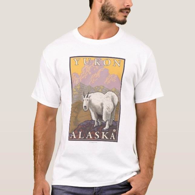 Camiseta Cabra de montaña - el Yukón, Alaska (Anverso)