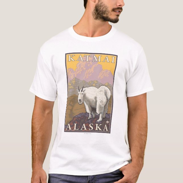 Camiseta Cabra de montaña - Katmai, Alaska (Anverso)