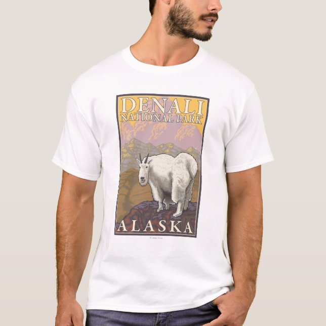 Camiseta Cabra de montaña - parque nacional de Denali, (Anverso)