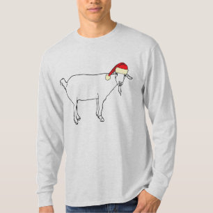 Camiseta Cabra de Navidad Santa Divertido Animal Festivo Hu