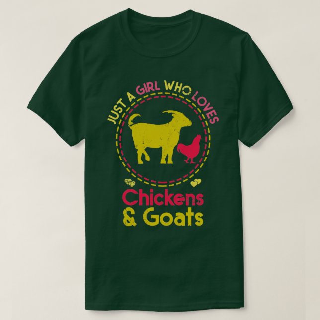 Camiseta Cabra de pollo de granja (Diseño del anverso)