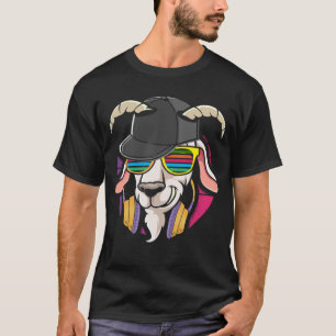 Camiseta Cabra de punk con auriculares Dj Regalo de música 