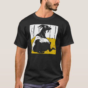 Camiseta Cabra del grabar en madera del Victorian en la
