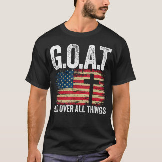 Camiseta Cabra Dios Sobre Todas Las Cosas Fe Americana Cris