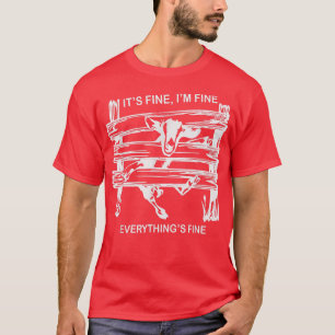 Camiseta cabra divertida está bien, estoy bien, todo está b