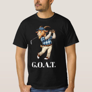 Camiseta Cabra divertida golfista balanceando palo