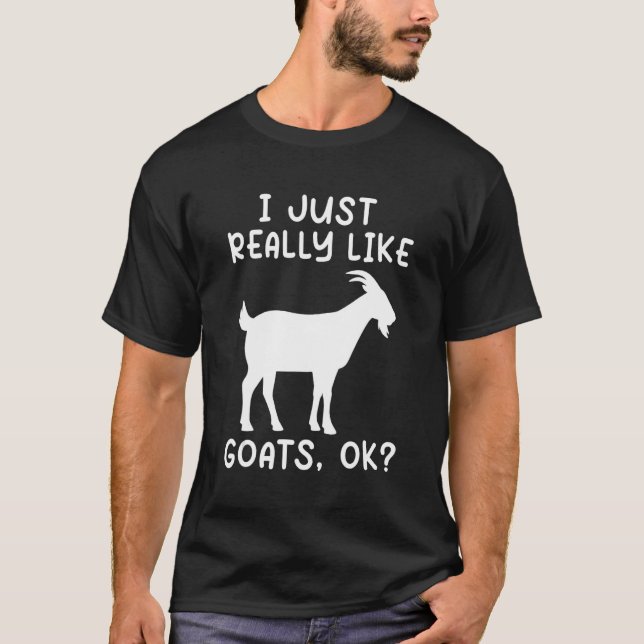 Camiseta Cabra divertida me gustan las cabras Bien Cabra L (Anverso)