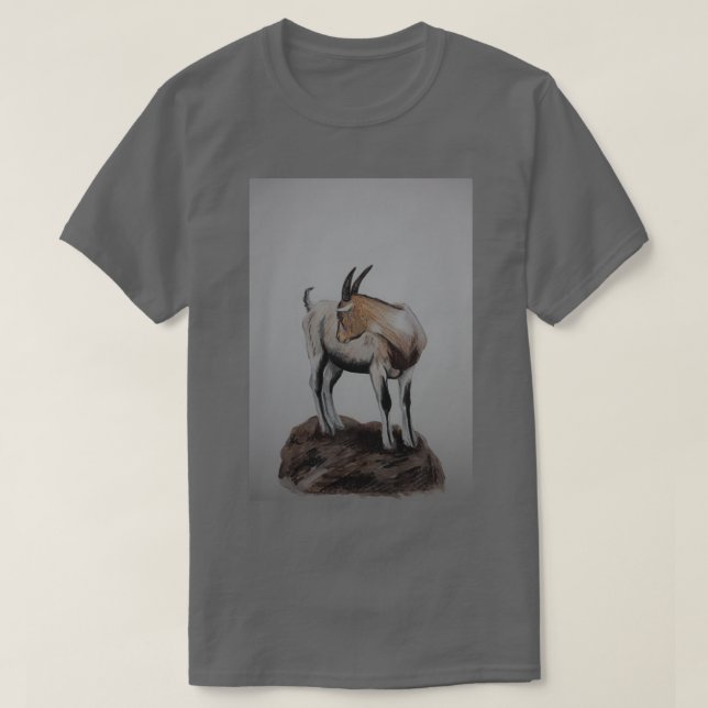 Camiseta Cabra en una roca (Diseño del anverso)