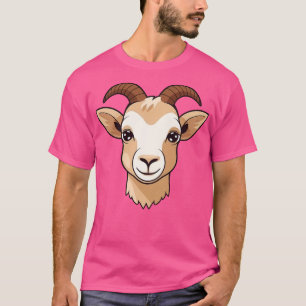 Camiseta Cabra Face Cute y Funny Toon Farm Animal Lover