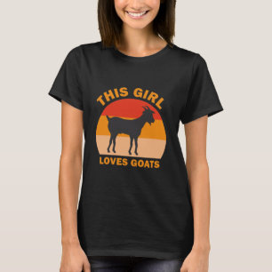 Camiseta Cabra Graciosa Para Chicas Niños Granja De Ganado 