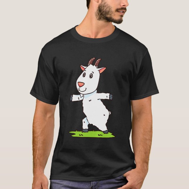 Camiseta Cabra Hace Yoga  Yogi (Anverso)