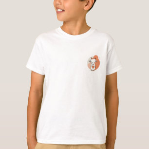 Camiseta Cabra Kawaii Sosteniendo Botella De Leche Niños