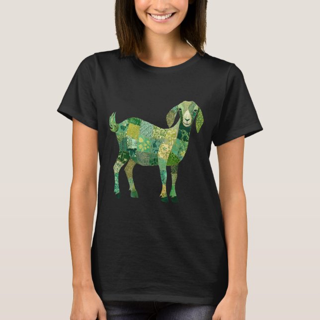 Camiseta Cabra lechera nubia de patchwork (Anverso)
