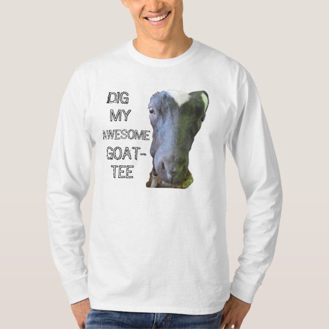 Camiseta Cabra "MY AWESOME GOAT-TEE" Mens Long Sleeve Tee (Anverso)
