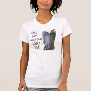 Camiseta Cabra "MY AWESOME GOAT-TEE" MUJERES Destruidas Tee