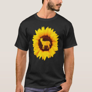 Camiseta Cabra Para Mujeres Hombres Oveja Nanny Sunflower