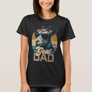 Camiseta Cabra Retro Papá Mejor Papá Cabra Divertido Día de
