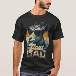 Camiseta Cabra Retro Vintage Papá Mejor Papá Cabra Divertid