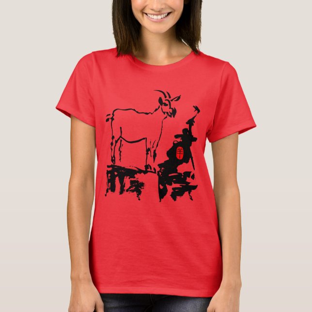 Camiseta Cabra roca Año chino vietnamita Mujeres Zodiac T (Anverso)