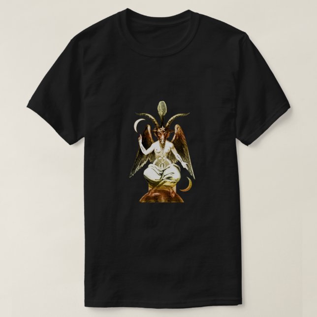 Camiseta Cabra satánica de oro (Diseño del anverso)