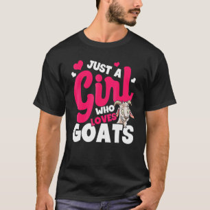 Camiseta Cabra  Soy Solo Una Chica Que Ama A Las Cabras Gra