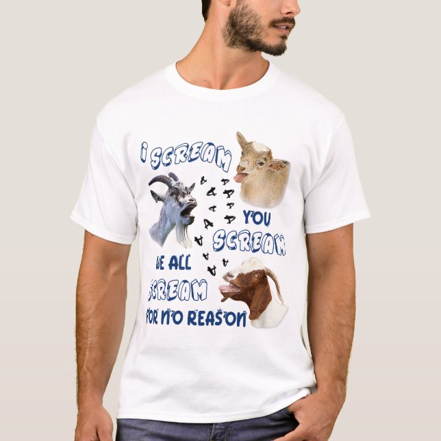 Camiseta Cabra, Te Grito Que Todos Gritamos Por Nada. (Anverso)