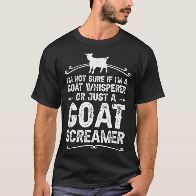 Camiseta Cabra Whisperer Retro Gritando Cabra Mostrando (Anverso)