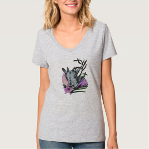 Camiseta Cabra y flores