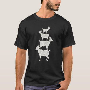 Camiseta Cabras apiladas unas sobre otras mascotas animales