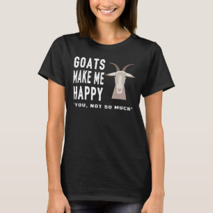 Camiseta Cabras de cabra me hacen feliz, no tanto granjero