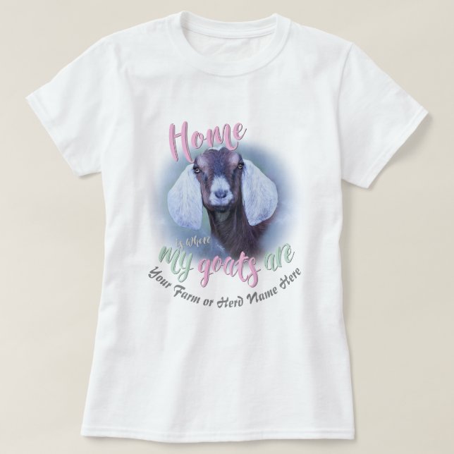 Camiseta CABRAS | El hogar de perros nubios es donde mis ca (Diseño del anverso)
