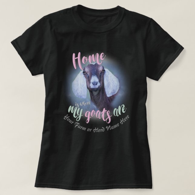 Camiseta CABRAS | El hogar de perros nubios es donde mis ca (Diseño del anverso)