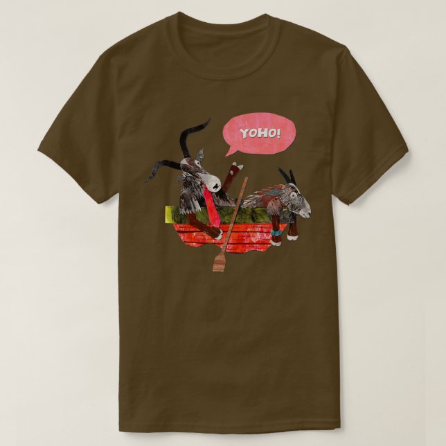 Camiseta Cabras en un barco (Diseño del anverso)