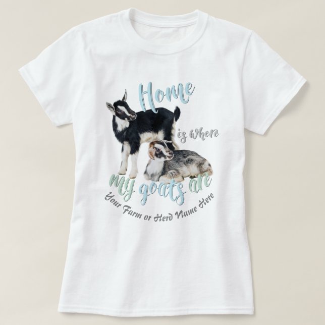 Camiseta CABRAS | La casa de enanos nigerianos es donde est (Diseño del anverso)