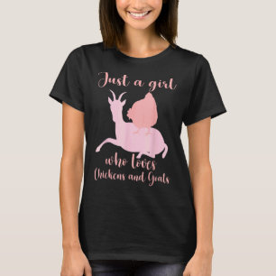 Camiseta Cabras Pollos Solo Una Chica Que Ama A Las Cabras