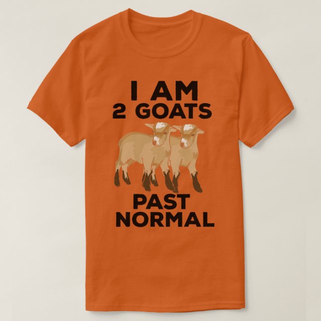 Camiseta Cabras Soy 2 Cabras En El Pasado Normal (Diseño del anverso)