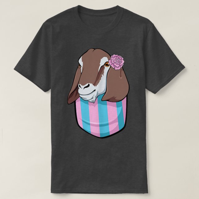 Camiseta Cabrito LGBT-Q Animal Lindo Orgullo Transgénero T (Diseño del anverso)