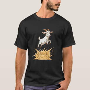 Camiseta Cabrito Saltando Explosivo Dibujo Animado Divertid