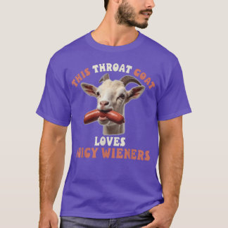 Camiseta Cabro de Garganta Divertido Tragando Salchichas Ju