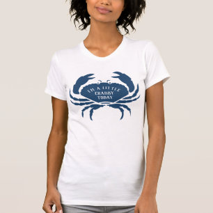 Camiseta Cacahuete azul gracioso moda de verano