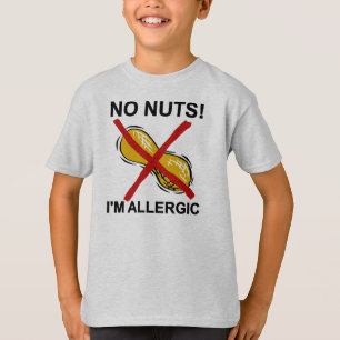 Camiseta Cacahuete NINGUNAS nueces soy alérgico