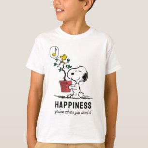 Camiseta Cacahuetes Árbol de la planta Snoopy & Woodstock