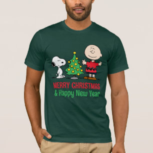 Camiseta Cacahuetes   Árbol de Navidad Snoopy y Charlie Bro