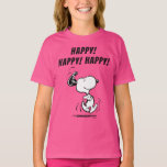 Camiseta Cacahuetes | Baile Snoopy Happy<br><div class="desc">Snoopy es el bellejo mascota de Charlie Brown en la tira cómica Peanuts de Charles M. Schulz. Echa un vistazo a este bonito diseño de cacahuetes con este perro adorable.</div>