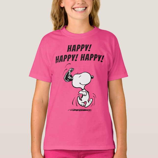 Camiseta Cacahuetes | Baile Snoopy Happy (Anverso)