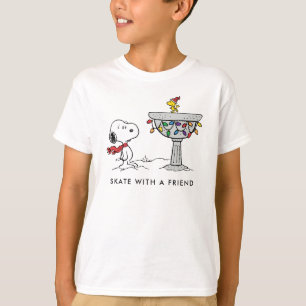 Camiseta Cacahuetes   Baño de aves decorados con Snoopy & W