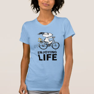 Camiseta Cacahuetes Bicicleta Snoopy & Woodstock