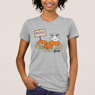 Camiseta Cacahuetes   Boo de parche de calabaza de Snoopy!