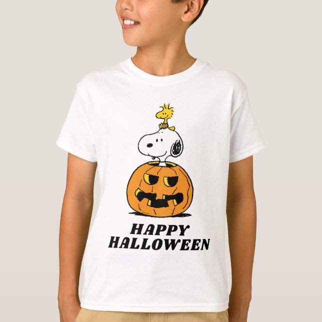 Camiseta Cacahuetes | Calabaza emergente Snoopy & Woodstock (Anverso)