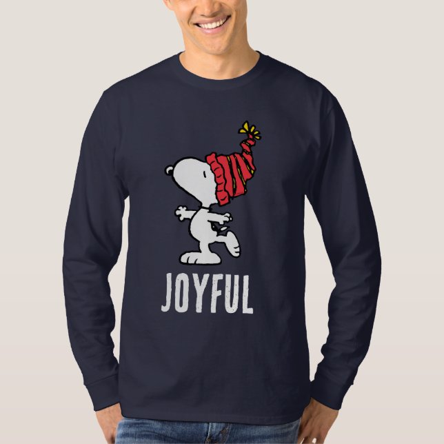 Camiseta Cacahuetes | Capa de Beanie de Invierno Snoopy (Anverso)